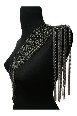 Gotik Zincir Vücut Aksesuarı – Hafif Alüminyum, El Yapımı Özel Tasarım