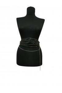 Deri Zımbalı Boyunluk kolye