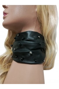 Deri Zımbalı Boyunluk kolye