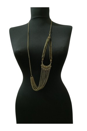 Asimetrik Denge – Zincirli Kadife Kolye