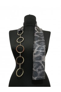 Pul Payet Halkalı Fular Kolye