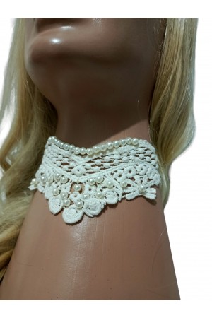 İnci Dantel Choker