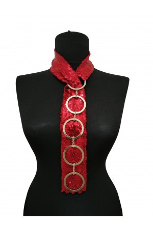 Kırmızı Payet Boyunluk Kolye