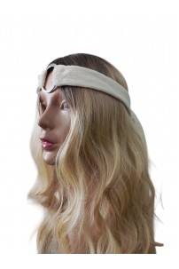 Krem Tokalı Dantelli Boyunluk – Bandana – Flor Set