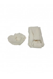 Krem Tokalı Dantelli Boyunluk – Bandana – Flor Set