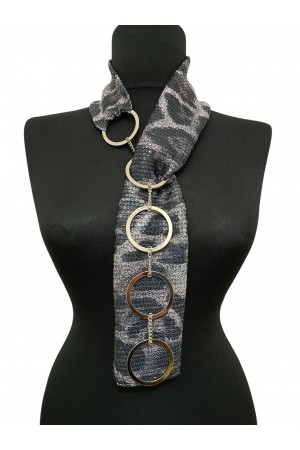 Pul Payet Halkalı Fular Kolye