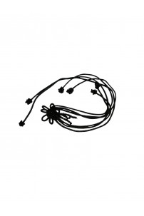 Siyah İp Çiçek kolye