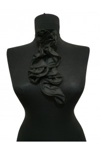 Siyah Şifon Volan Boyunluk