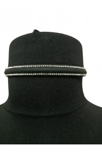 Çiçek Detaylı Taşlı Choker