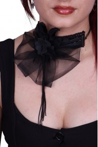 Gotik Çiçek Tül Boyunluk